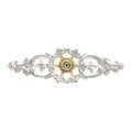 Brosche 925 Silber Trachtenschmuck Zirkonia hellgrün