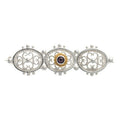 Brosche 925 Silber Trachtenschmuck Zirkonia lila