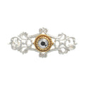 Brosche 925 Silber Trachtenschmuck Zirkonia kristall