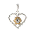 Anhänger 925 Silber Trachtenschmuck Zirkonia kristall