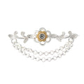 Brosche 925 Silber Trachtenschmuck Zirkonia anthrazit