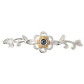 Brosche 925 Silber Trachtenschmuck Zirkonia blau