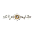 Brosche 925 Silber Trachtenschmuck Zirkonia kristall
