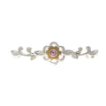 Brosche 925 Silber Trachtenschmuck Zirkonia rosa