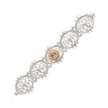 Brosche 925 Silber Trachtenschmuck Zirkonia rosa