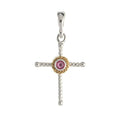 Anhänger 925 Silber Trachtenschmuck Zirkonia pink