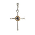 Anhänger 925 Silber Trachtenschmuck Zirkonia lila