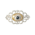 Brosche 925 Silber Trachtenschmuck Zirkonia blau
