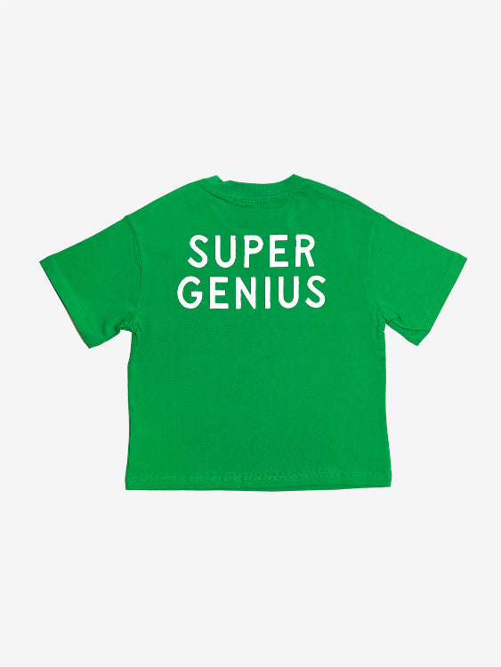 Super Genius Print T-Shirt Kids - Green / 2XL