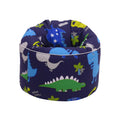Indoor Round Bean Bag Chair Kids Playing Beanbag Seat Printed Pouffes - Dino Dark