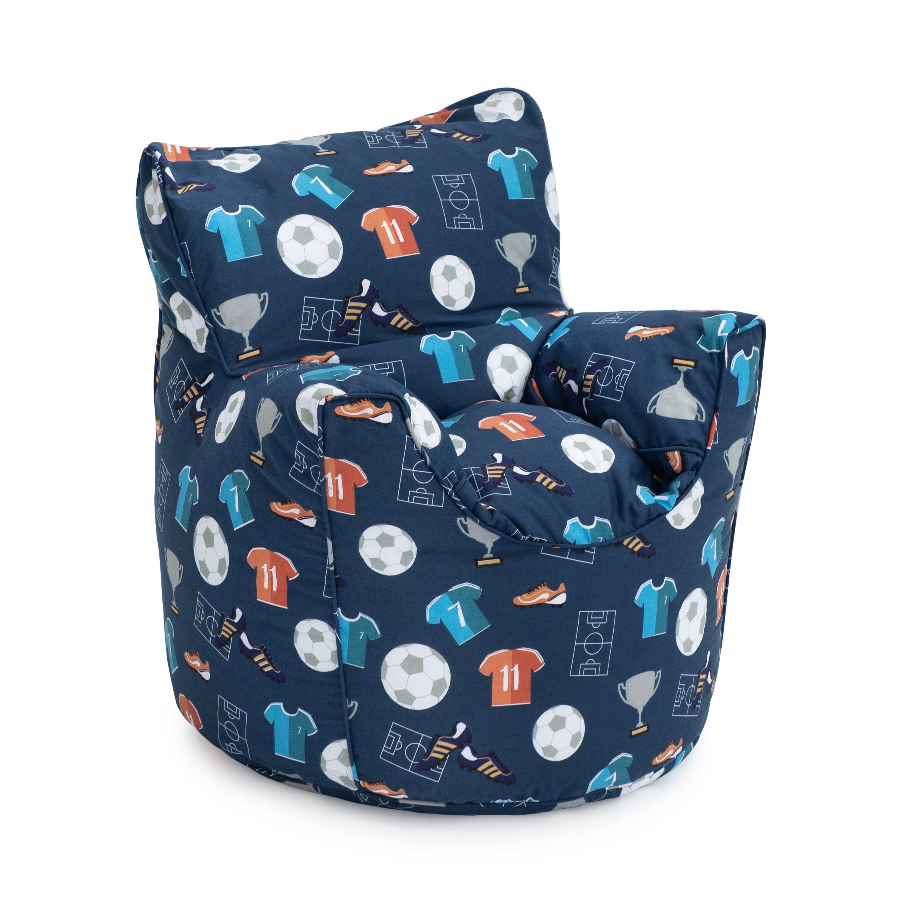 Printed Bean Bag Chair Kids Indoor Childrens Bean Bags Highback Pouffes - Champion