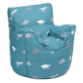 Printed Bean Bag Chair Kids Indoor Childrens Bean Bags Highback Pouffes - Rex