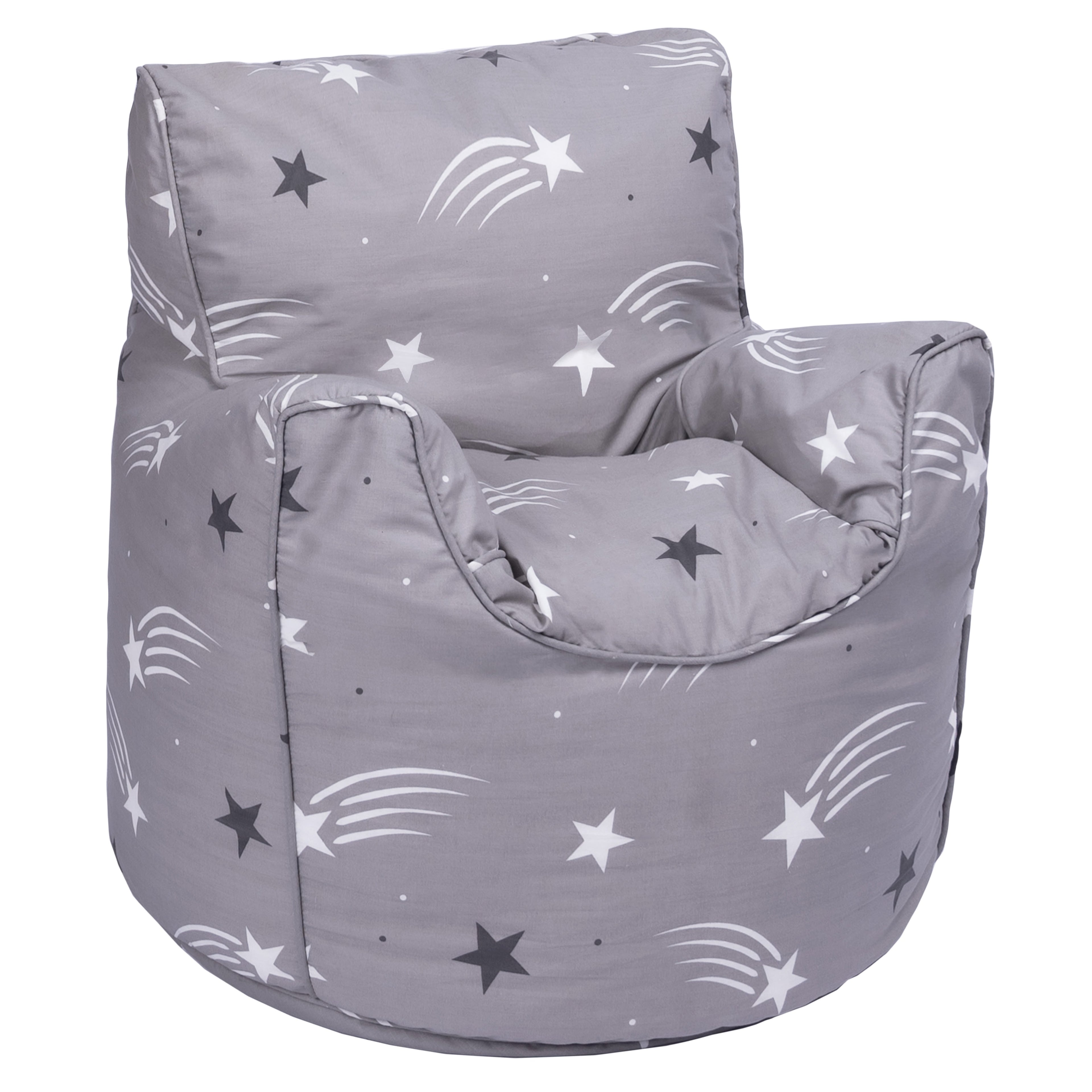 Printed Bean Bag Chair Kids Indoor Childrens Bean Bags Highback Pouffes - Shooting Stars
