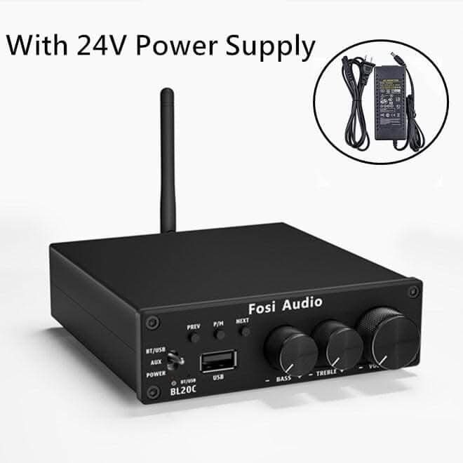 Fosi Audio BL20C Bluetooth USB Stereo Amplifier - BL20C+24V