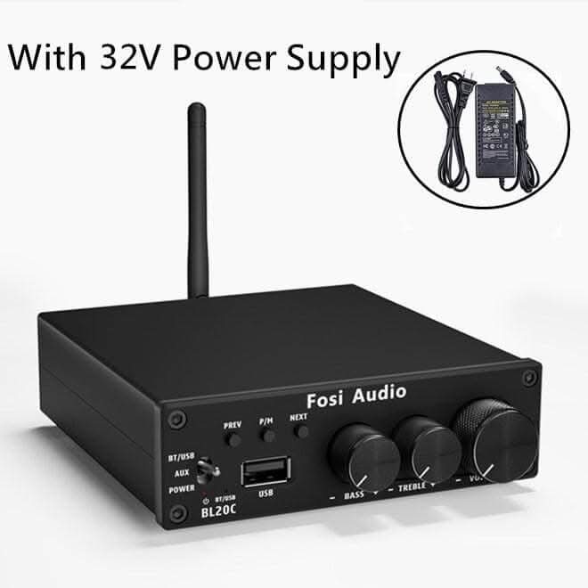 Fosi Audio BL20C Bluetooth USB Stereo Amplifier - BL20C+32V