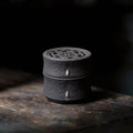 Integrity & Resilience Burner Set (Includes Incense Slices) - Bamboo Stillness Zisha Ceramic - Charcoal Black