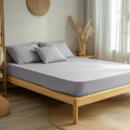Fein-Jersey Spannbettlaken - Hellgrau / 90-100 x 200 cm