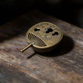 Power & Influence Burner Set (Includes Incense Slices) - Banana Leaf Ritual Gourd Fan Alloy