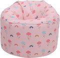 Indoor Round Bean Bag Chair Kids Playing Beanbag Seat Printed Pouffes - Owls
