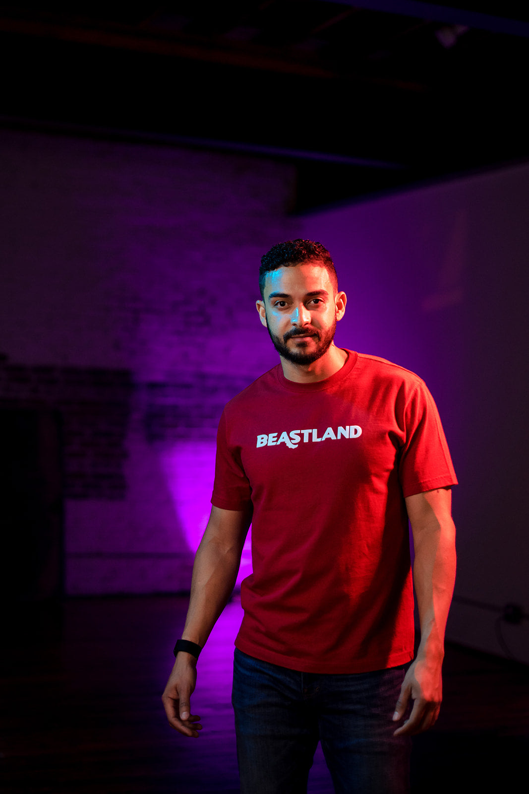 Welcome to Beastland Tee - L / Red