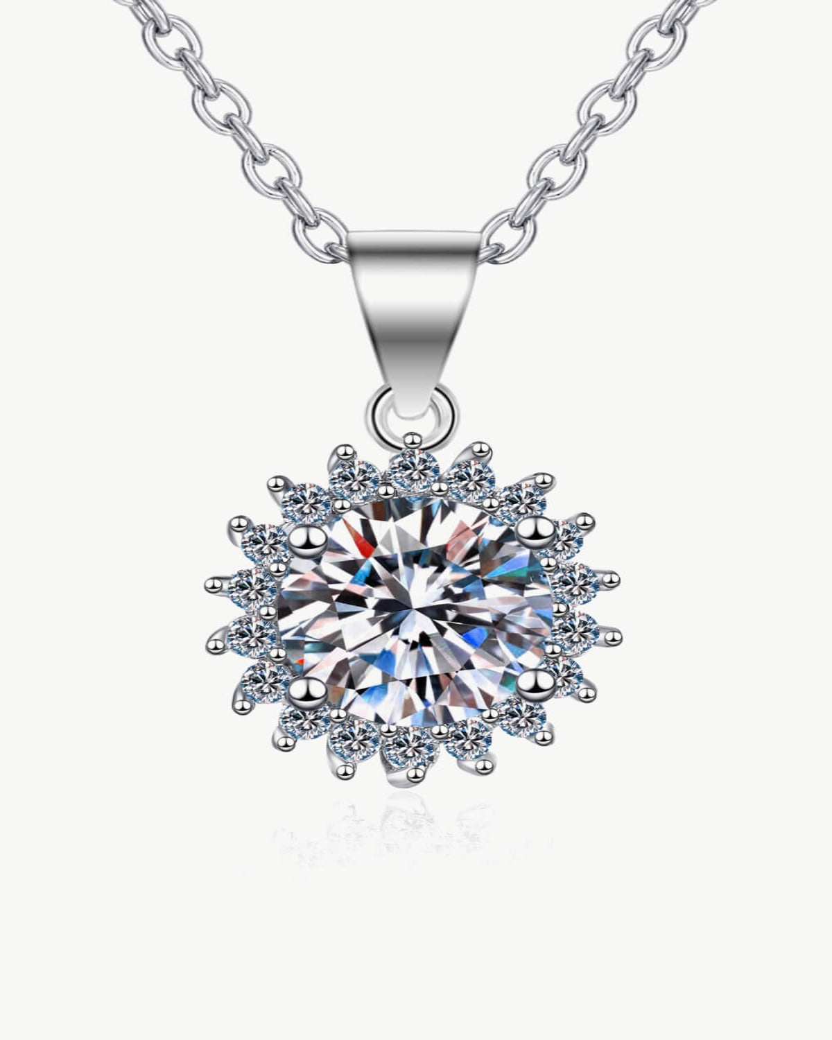 1 Carat Diamond Round Pendant Necklace