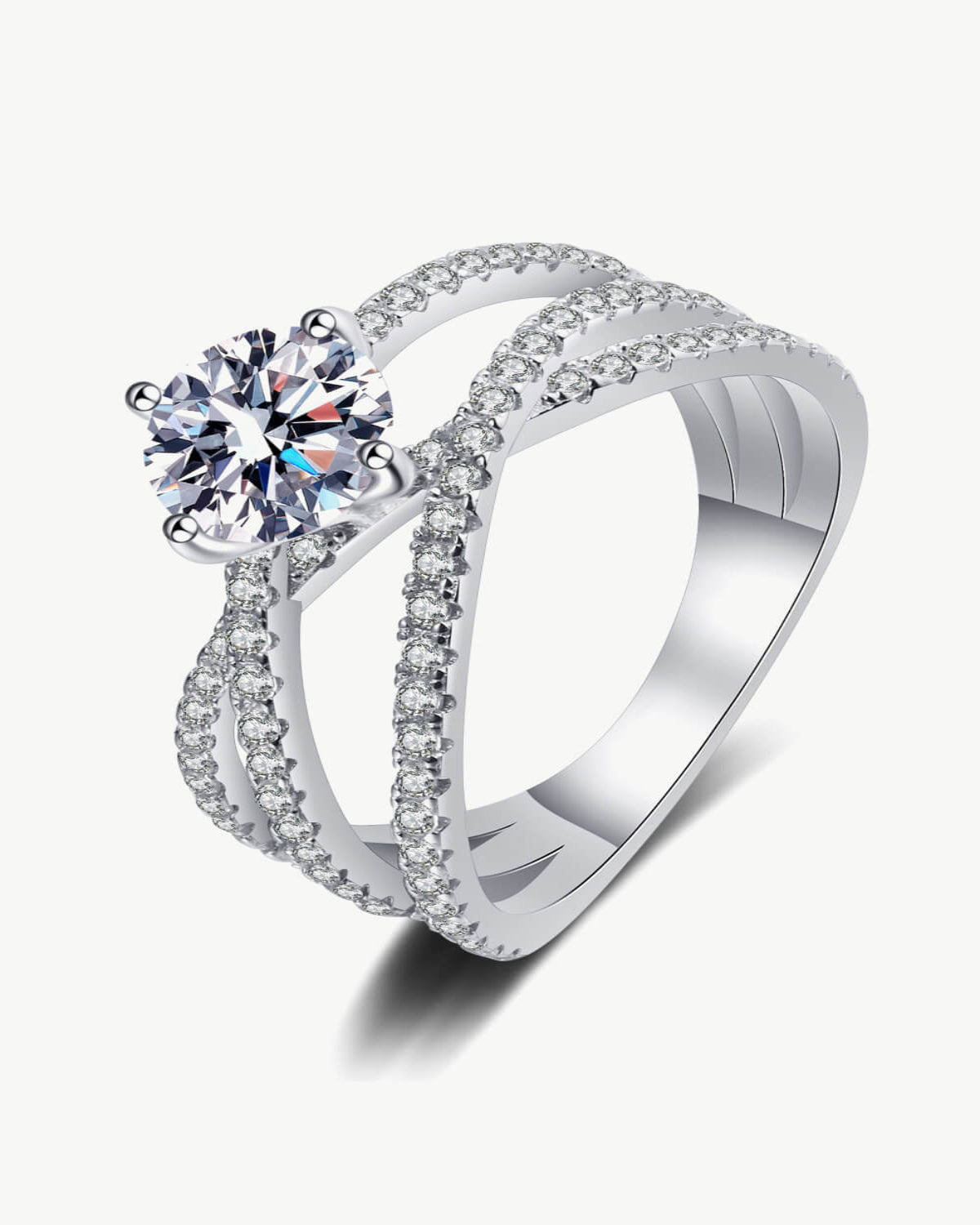 1 Carat Diamond Ring - Crisscross - 7
