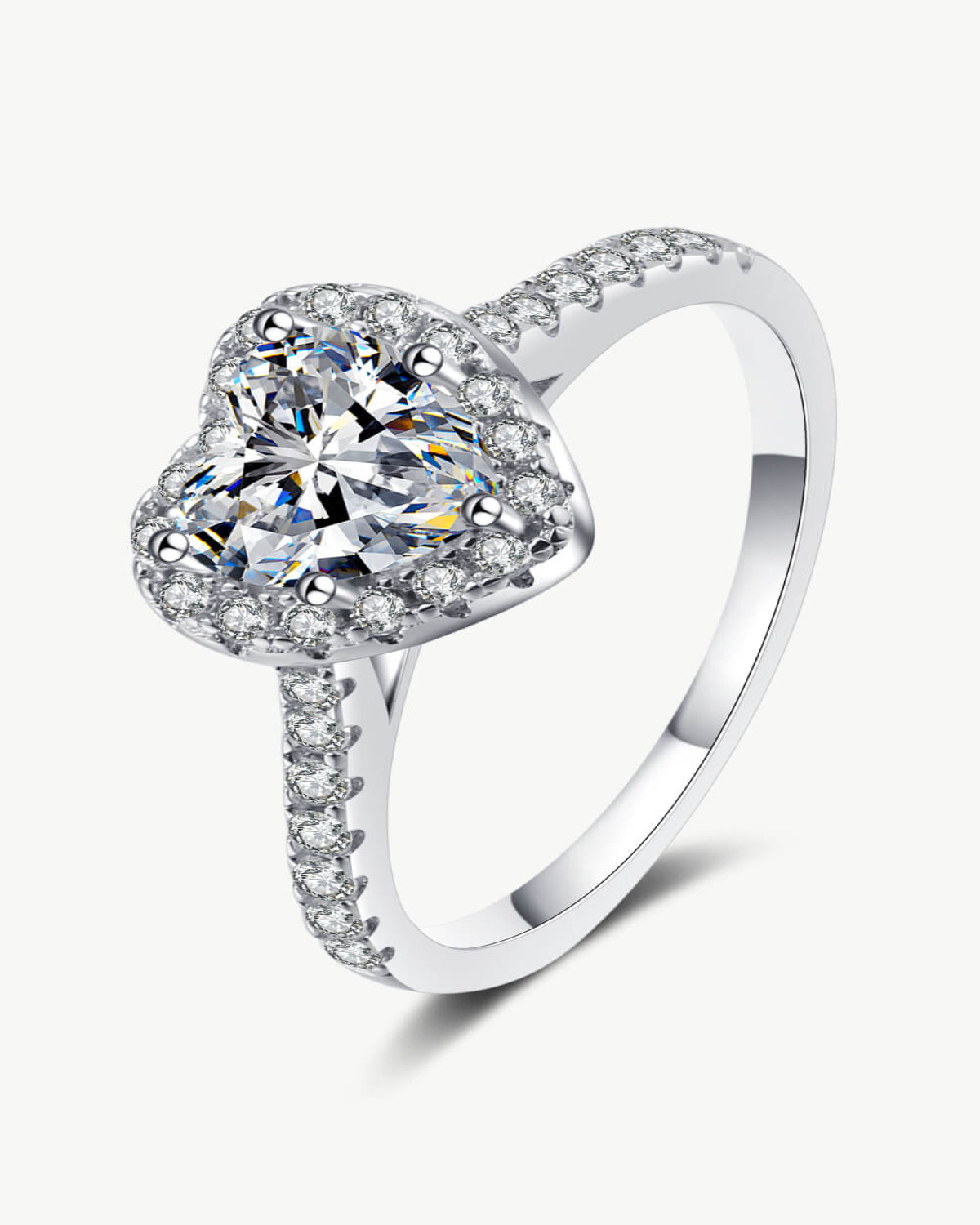 1 Carat Diamond Heart Ring - 9