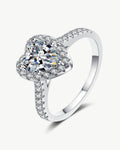 1 Carat Diamond Heart Ring - 7