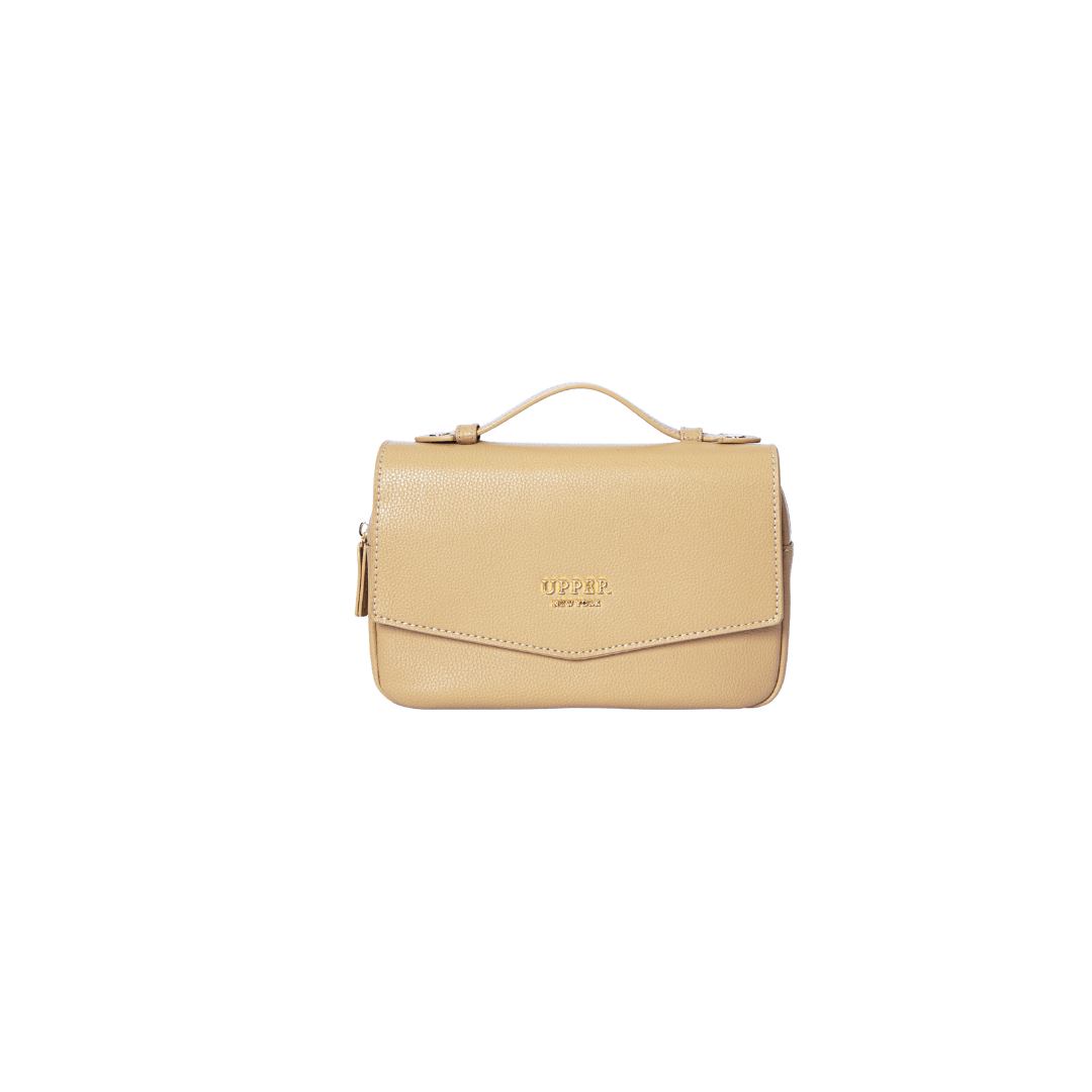 Leather Fanny Bag Travel Bag - On-the-Go Travel Pack (Beige) - Sandy Beige- relaxing beachside