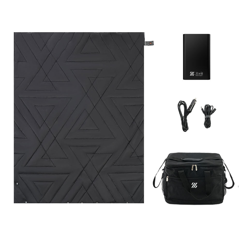 36W Cordless Heated Blanket-Z-Walk Pro Max-12V - Black / 55" * 71" / 3-5 days delivery