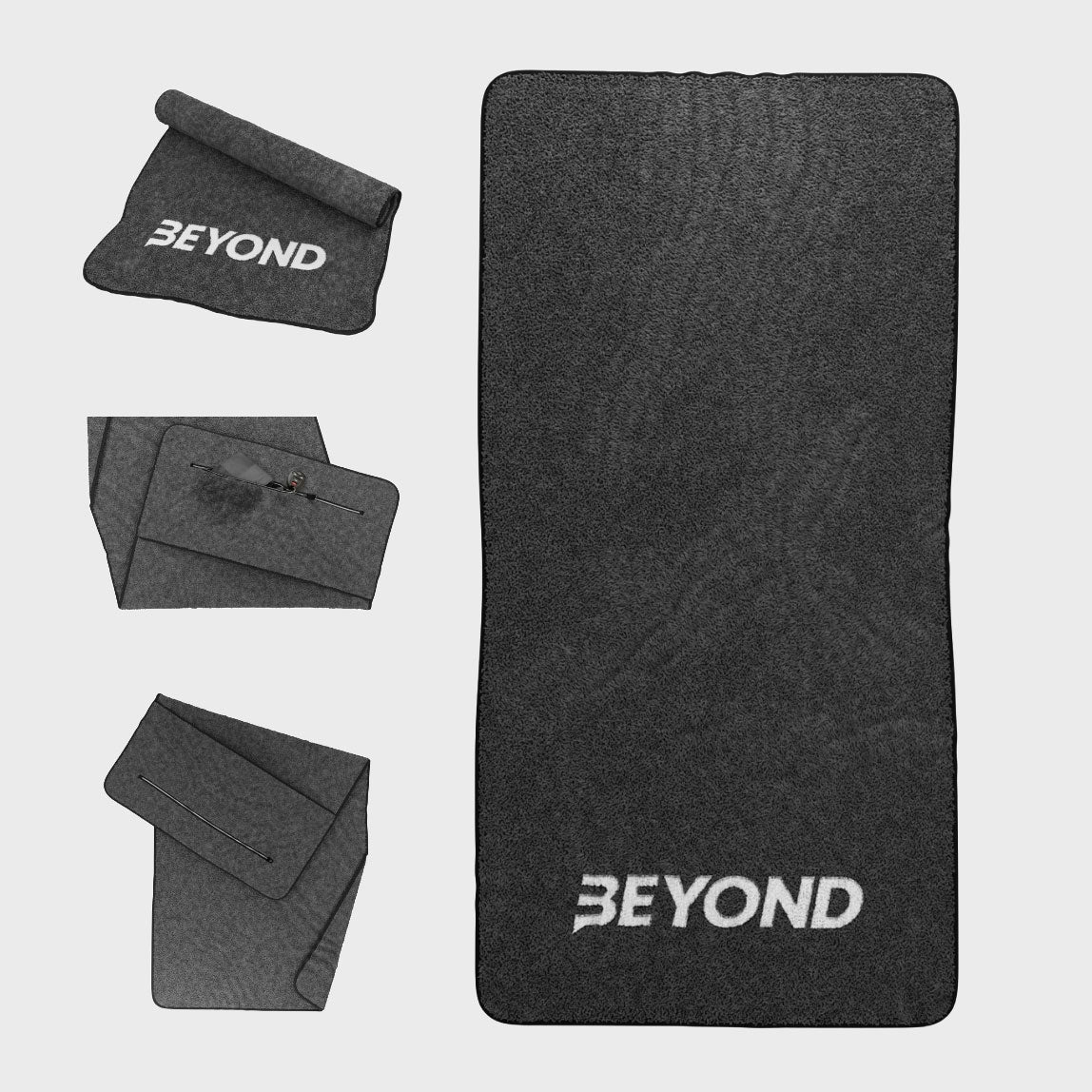 Black Gym Towel