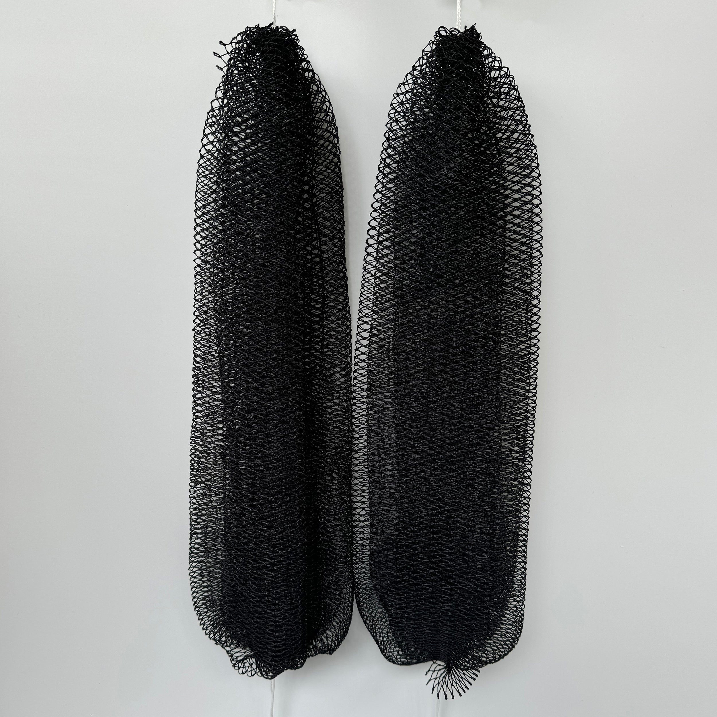 2 PCS Authentic African Exfoliating Net Bath Sponge - 2 PCS Black