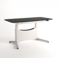 COLAMY LumiDesk All-in-1 Electric Height Adjustable Desk - 55.1"x 28.0" / Black Oak-White / VENEER