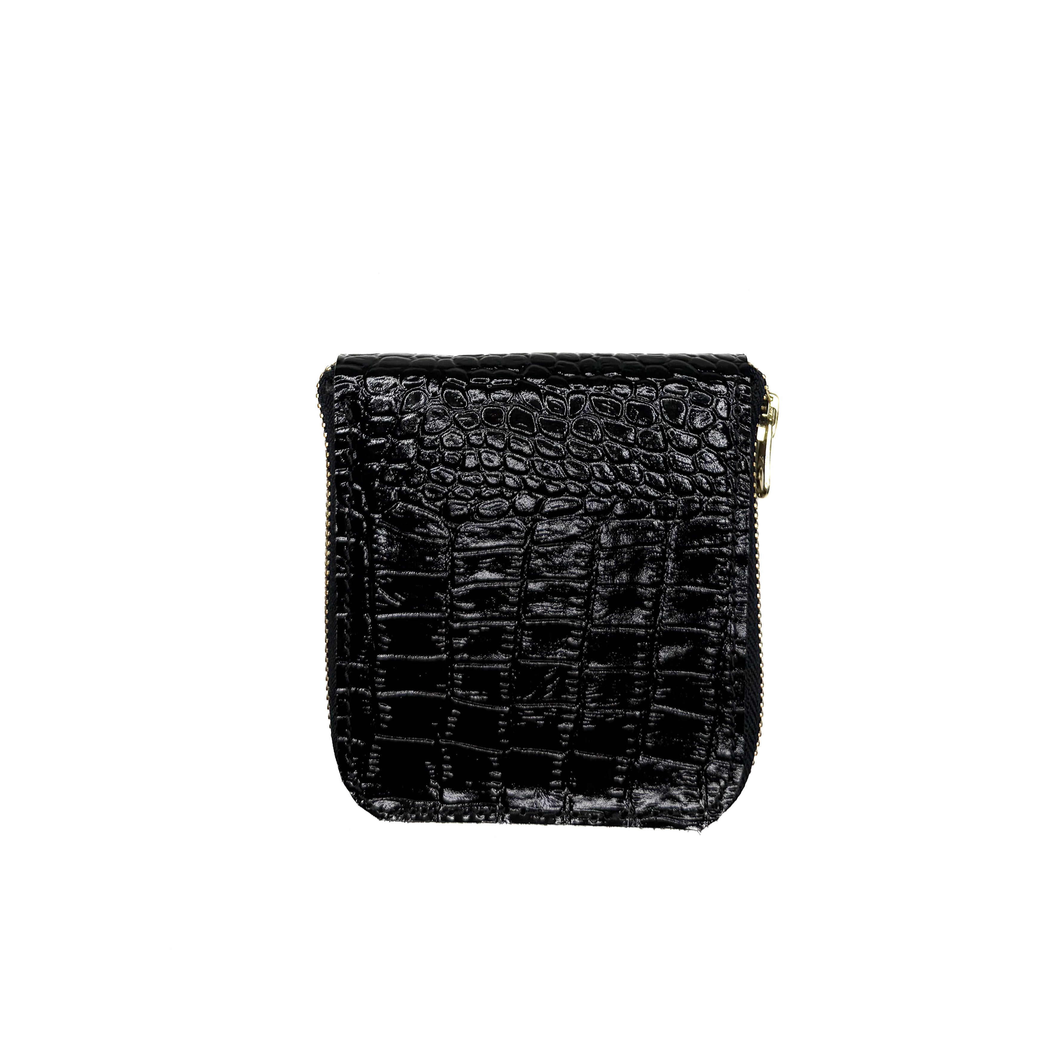 Everyday Croco Leather Wallets - Black
