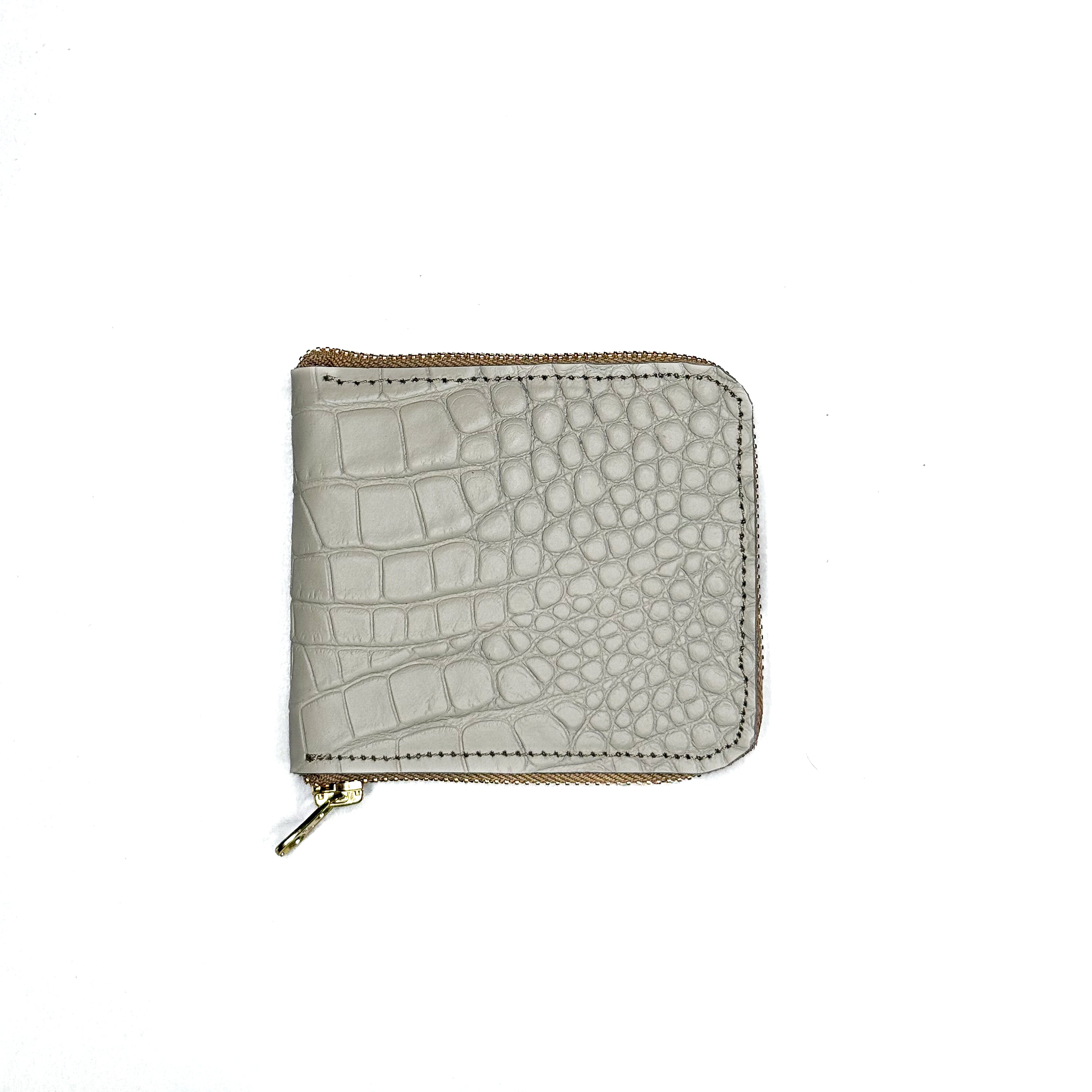 Everyday Croco Leather Wallets - Cream