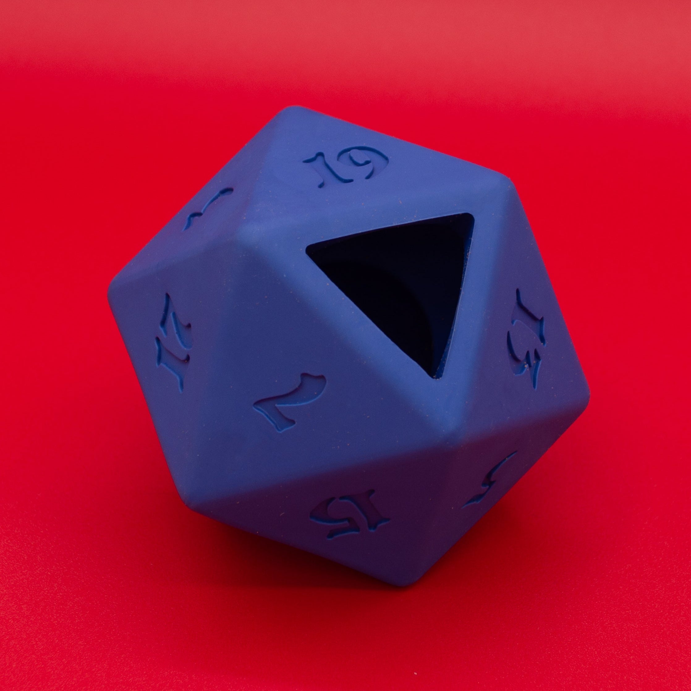 D20 Dog Toy - Treat Dispenser - Blue - Medium