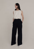 Bowie Wide Leg Trouser In Black - M