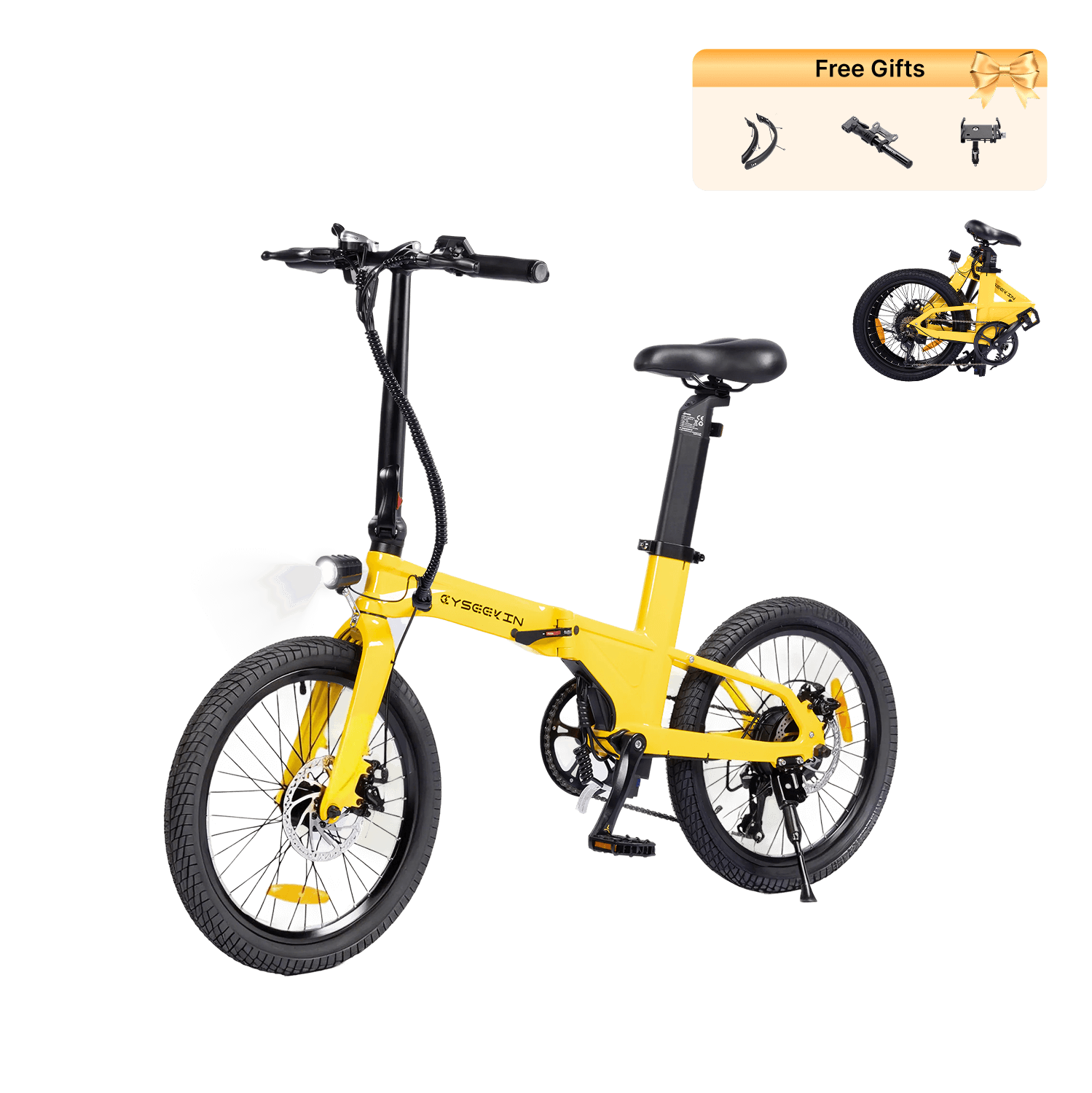 C10 Klapprad E-Bike - Gelb