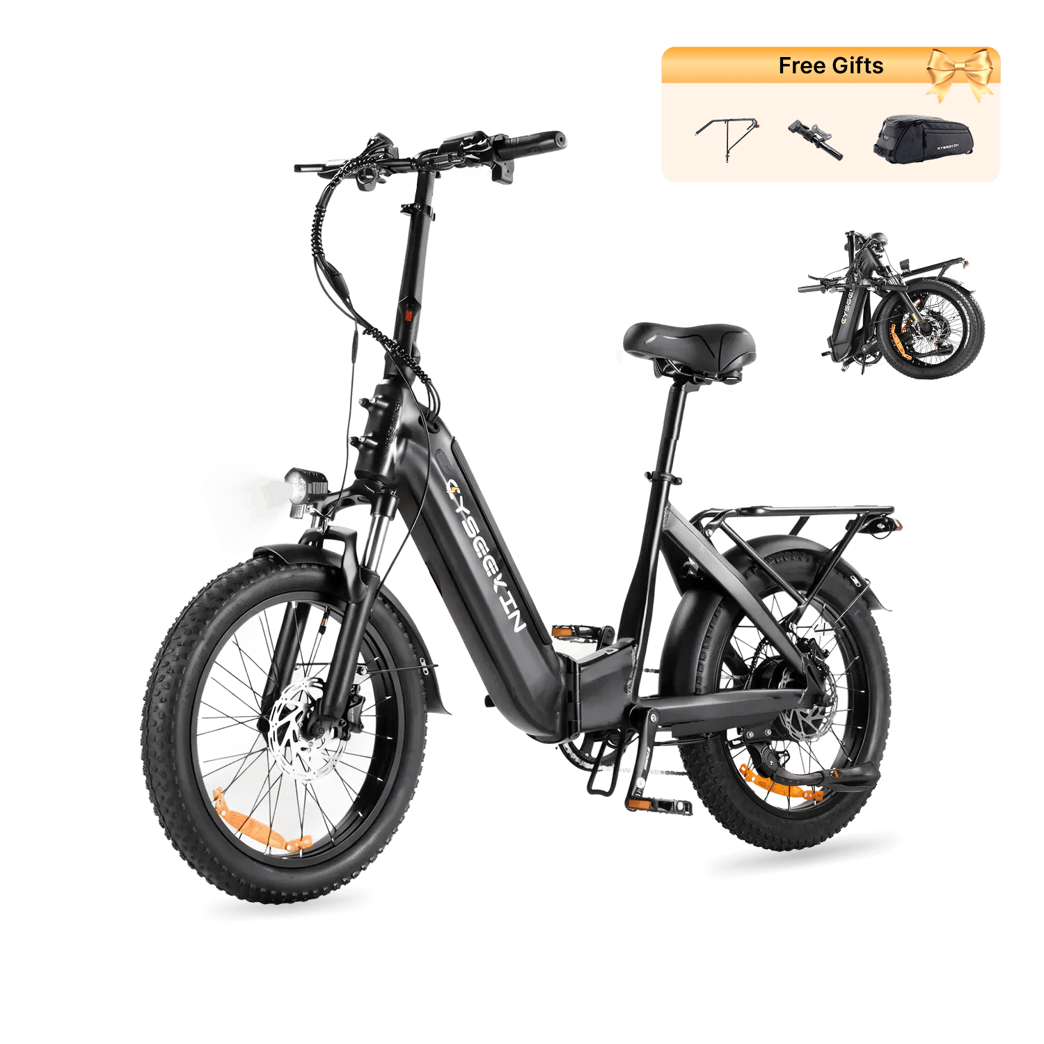 C20 Falt-E-Bike mit Tiefeinsteiger - Schwarz