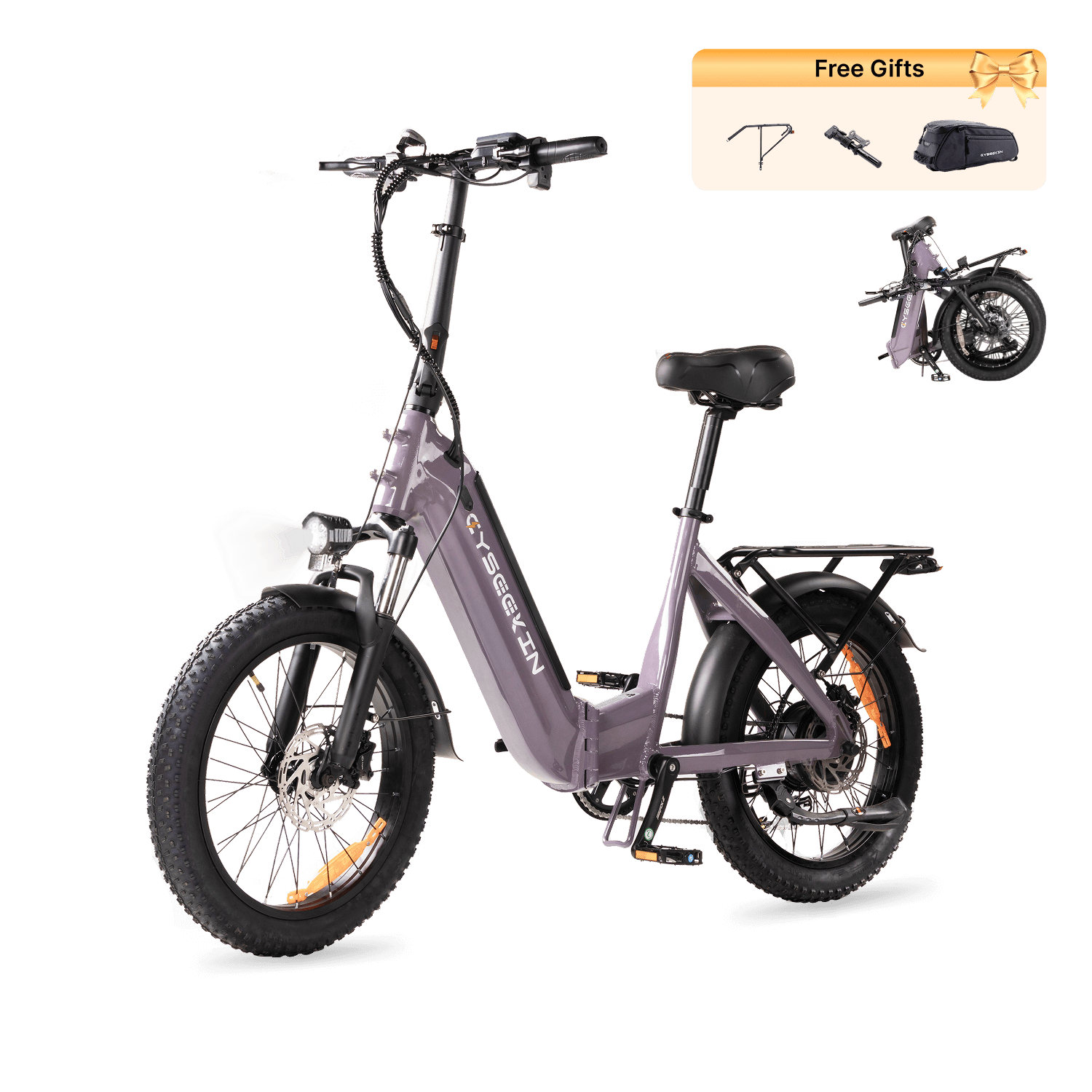 C20 Falt-E-Bike mit Tiefeinsteiger - Grauviolett