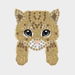 Cat Paws Crystal Art Motif