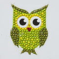 Green Owl Crystal Art Motif