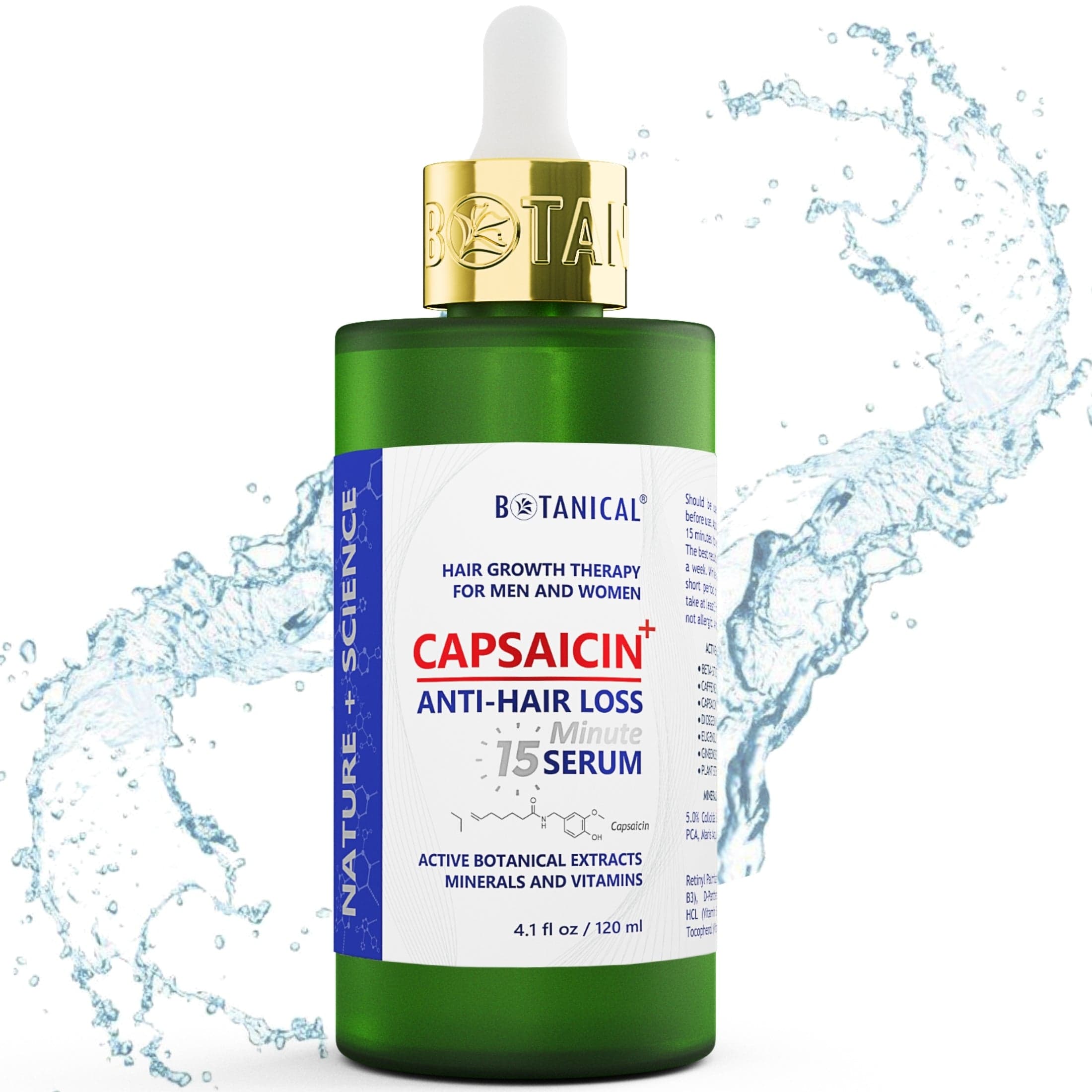 Capsaicin 15 Min Pre-Shampoo Hair Growth Serum | Oil-Free | Hair Thinning & Dandruff Treatment