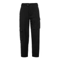 Pantalone Cargo nero in lana piquè - 52