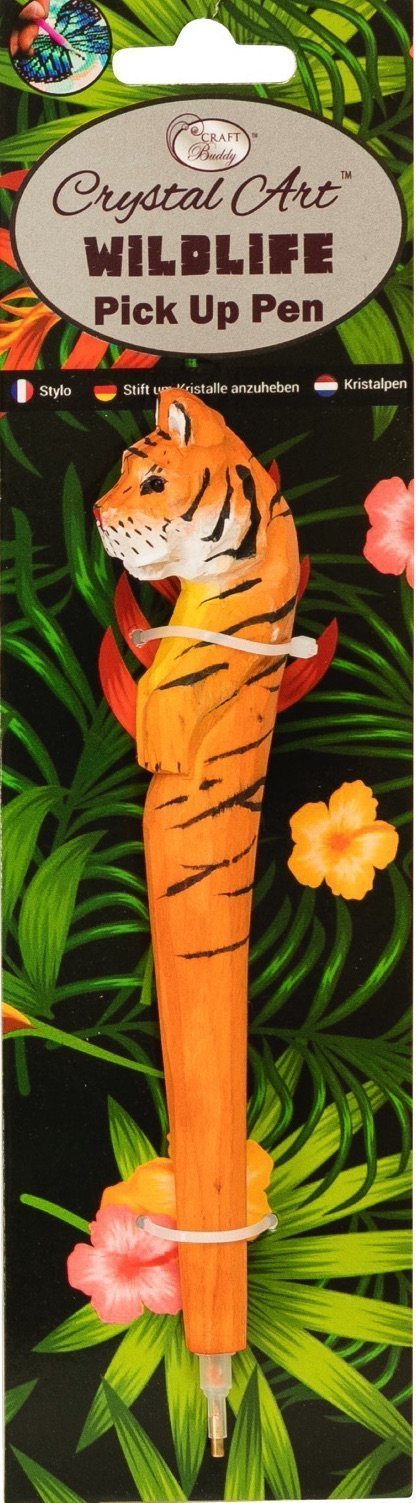 Tiger Wildlife Crystal Pick-Up Pen, 18cm