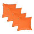 Water Resistant Outdoor Scatter Cushions Garden Furniture Decorative Pillows - Orange / Pack of 4
