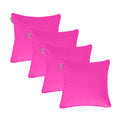 Water Resistant Outdoor Scatter Cushions Garden Furniture Decorative Pillows - Pink / Pack of 4
