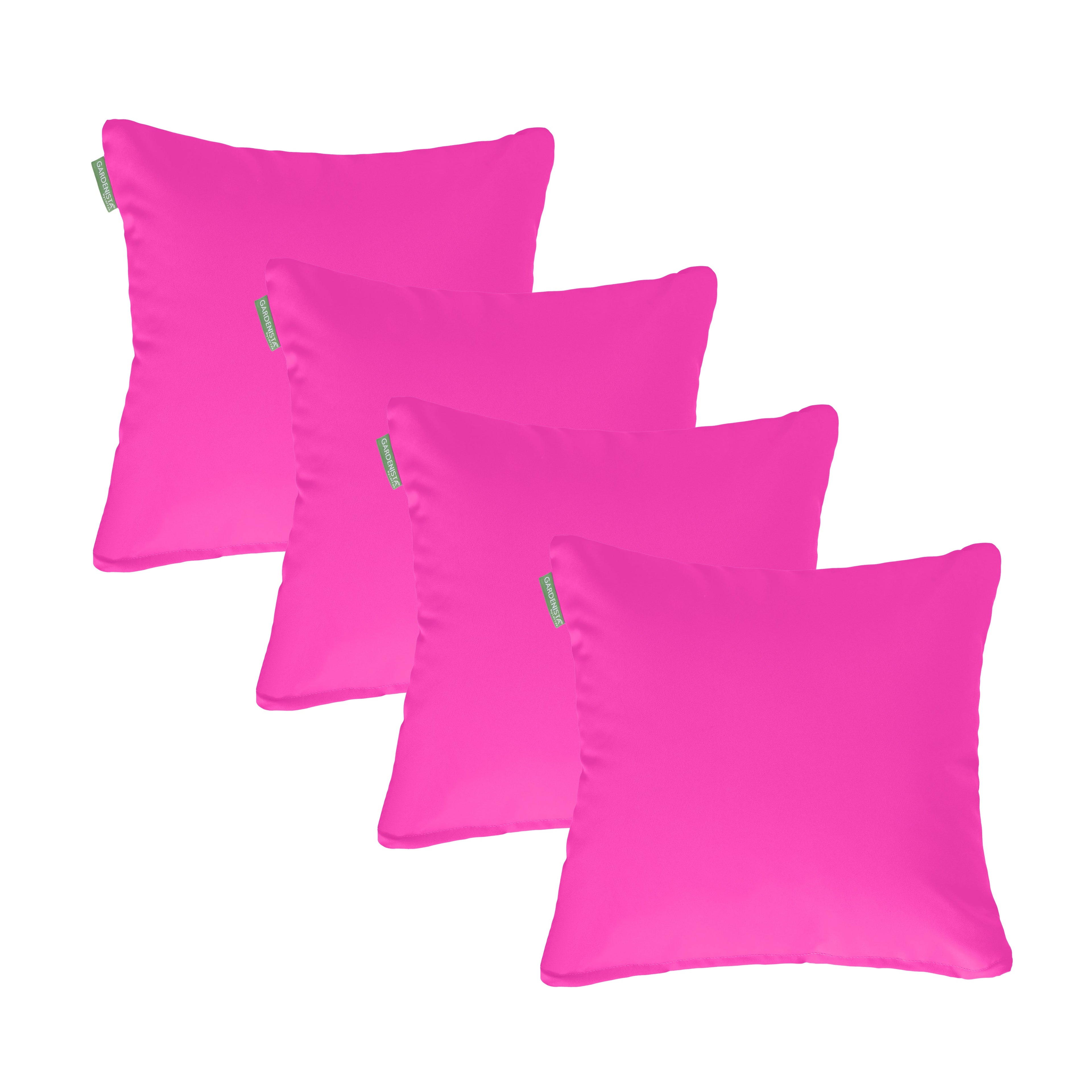 Water Resistant Outdoor Scatter Cushions Garden Furniture Decorative Pillows - Pink / Pack of 4
