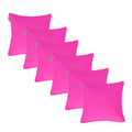 Water Resistant Outdoor Scatter Cushions Garden Furniture Decorative Pillows - Pink / Pack of 6