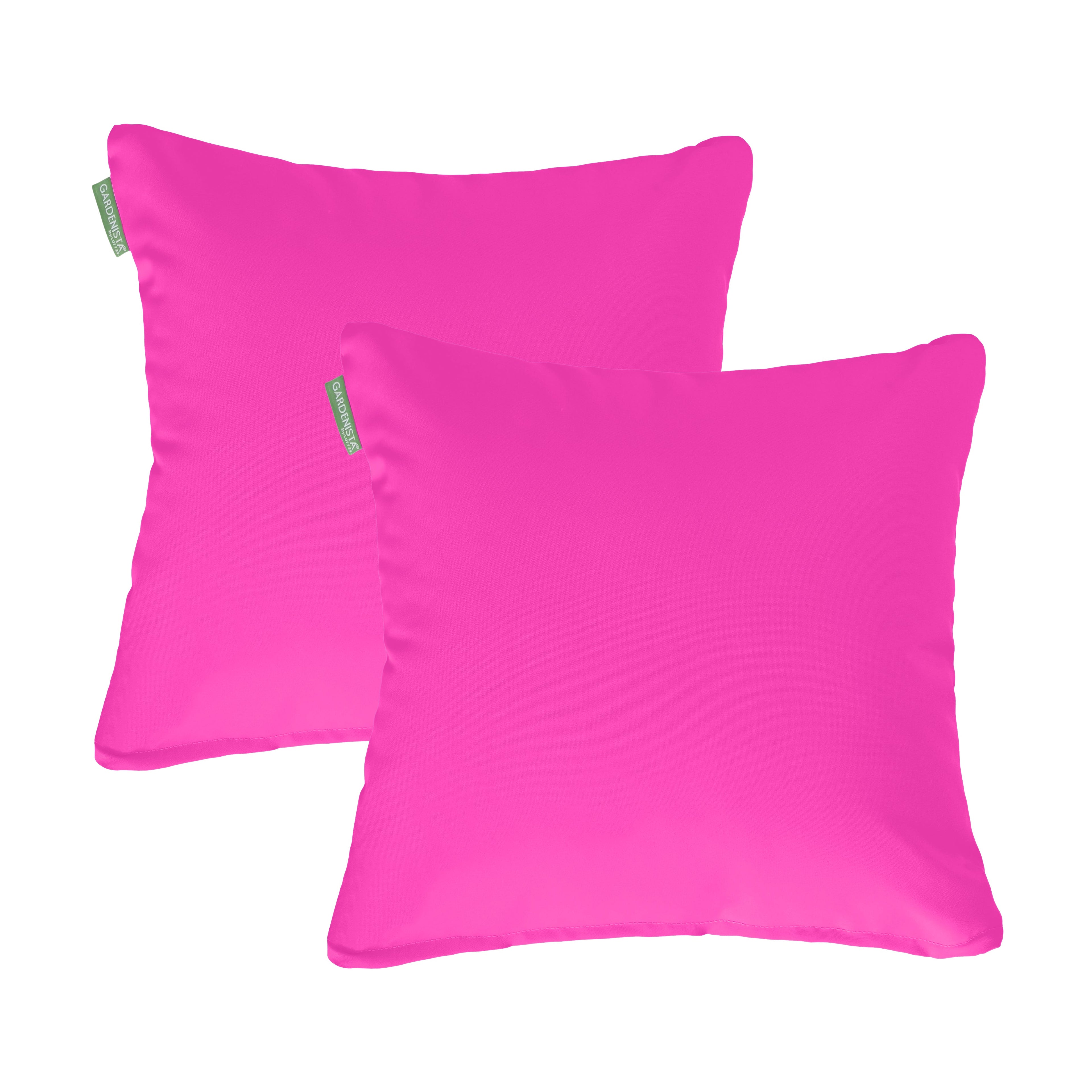 Water Resistant Outdoor Scatter Cushions Garden Furniture Decorative Pillows - Pink / Pack of 2